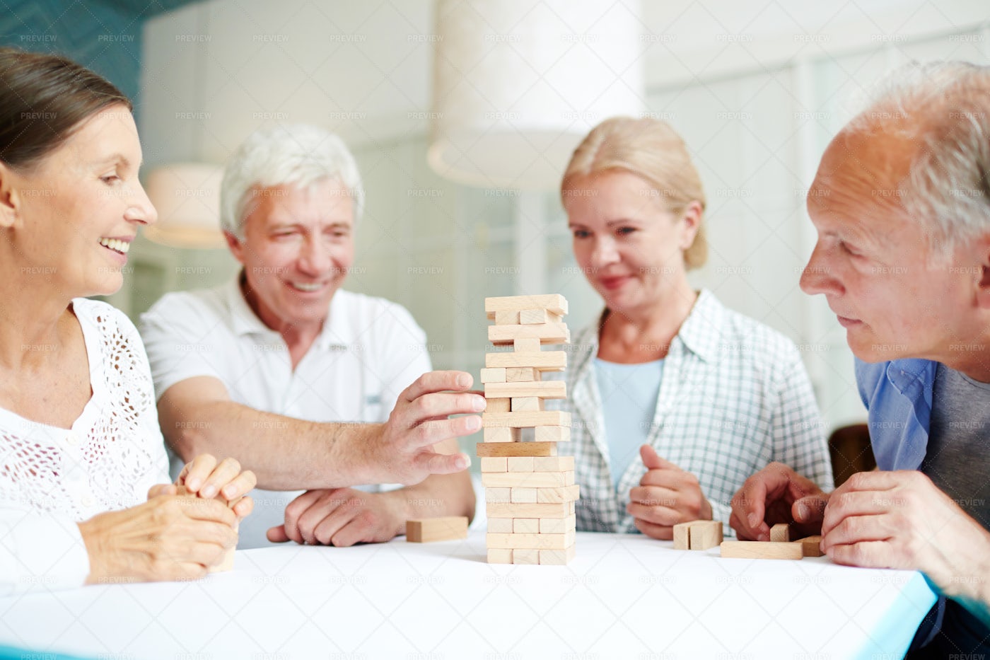 Having Fun With Childhood Friends: Stock Photos