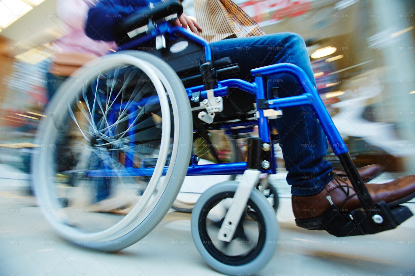 Motion In Wheelchair: Stock Photos