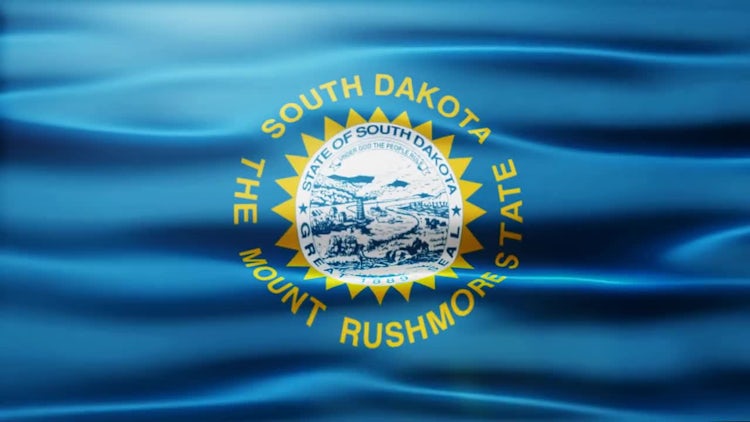 South Dakota Flag: Stock Motion Graphics