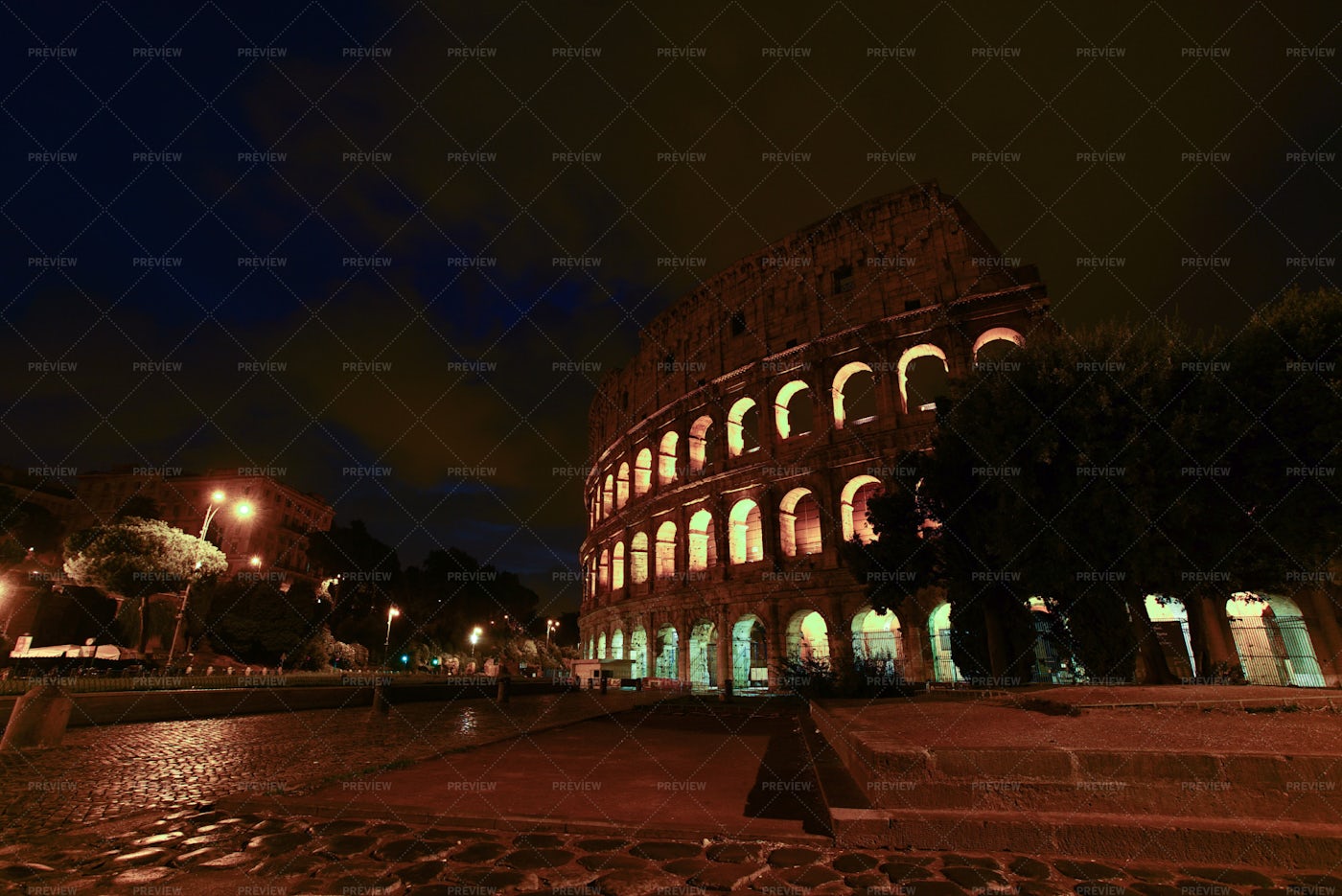 Coloseum At Dusk: Stock Photos