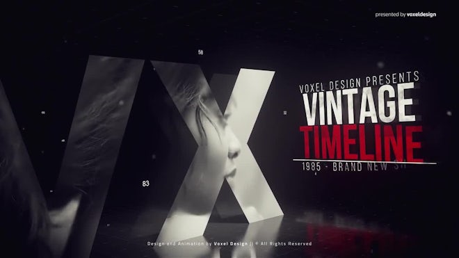 Vintage Timeline Title Freebies template preview