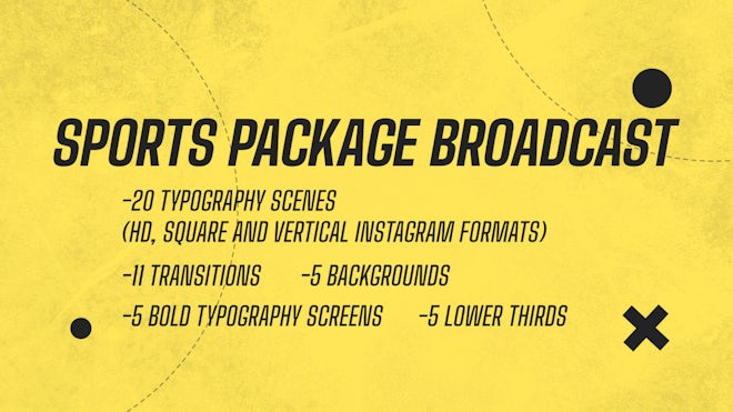 Sports Package Broadcast Freebies template preview