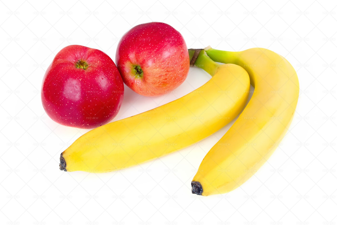 Fresh Apples And Bananas: Stock Photos