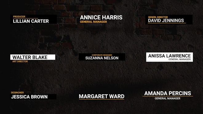 Lower Thirds Freebies template preview