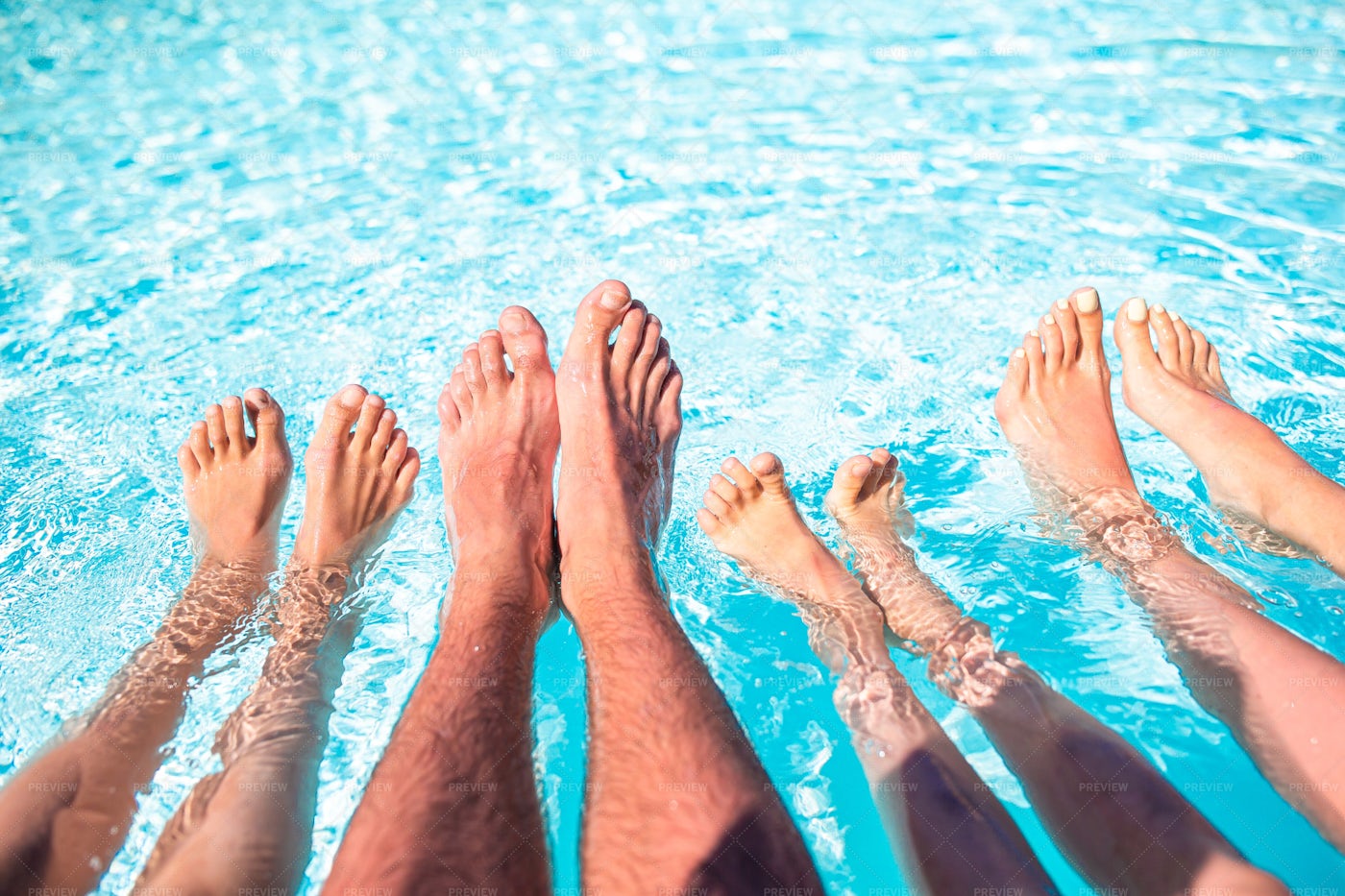 Dipping Feet In The Pool: Stock Photos