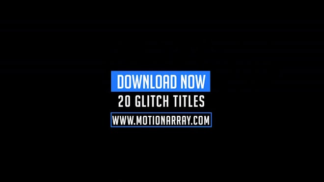 20 Glitch Lower Thirds Freebies template preview