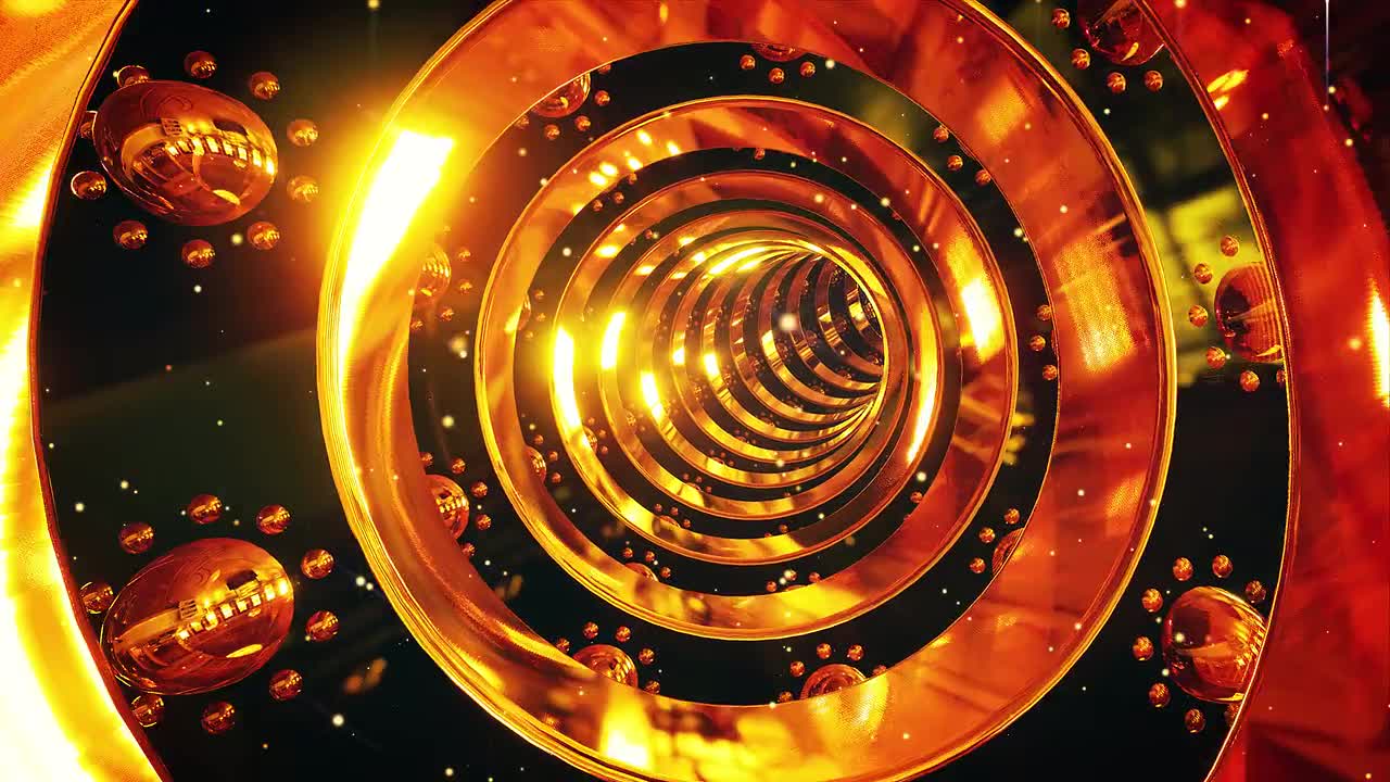 Gold Tunnel 4K Loop - Stock Motion Graphics | Motion Array