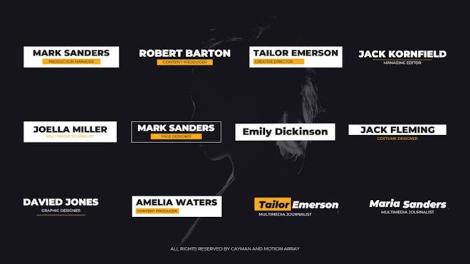 Modern Lower Thirds Freebies template preview