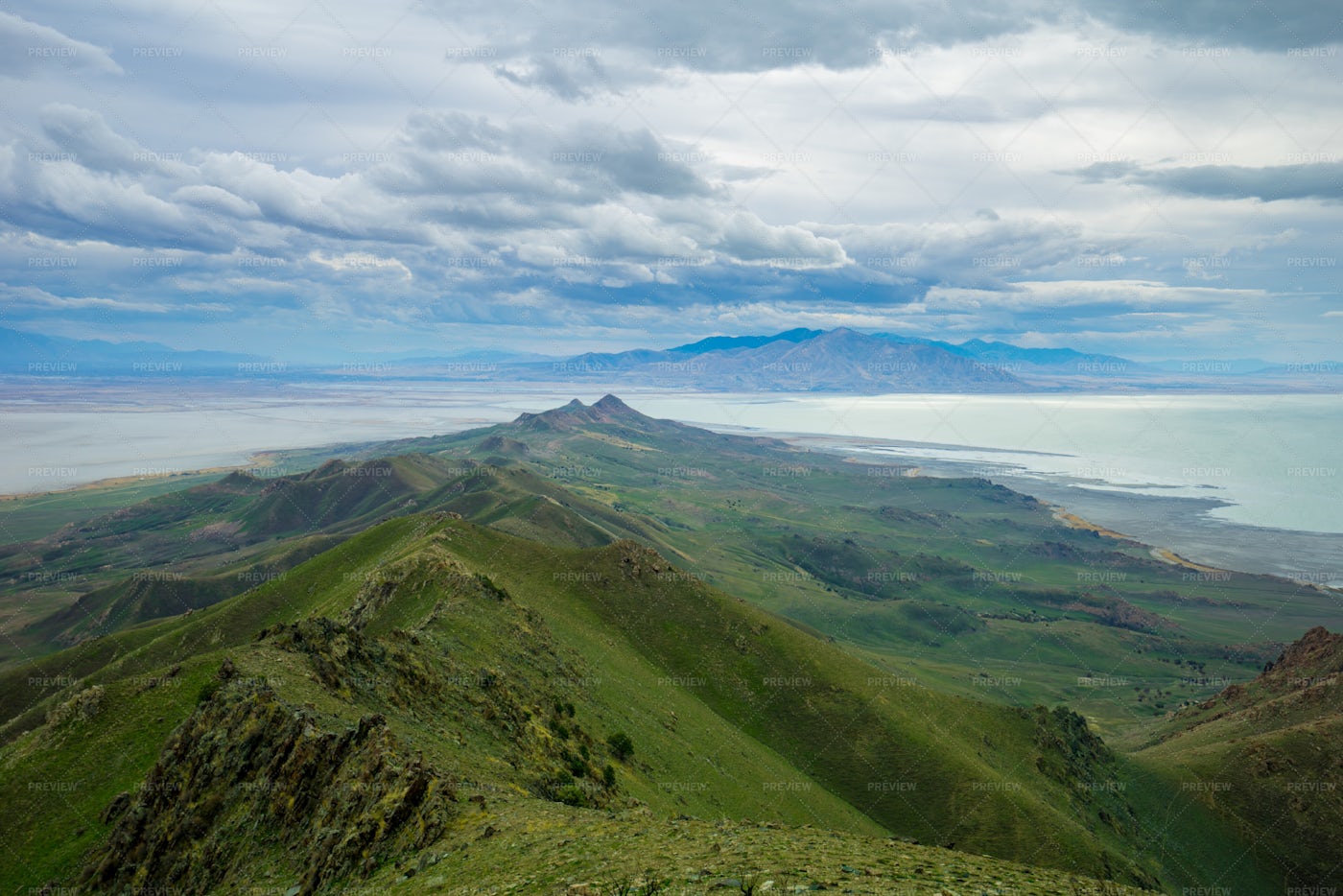 Mountains Along Great Salt Lake Stock Photos Motion Array