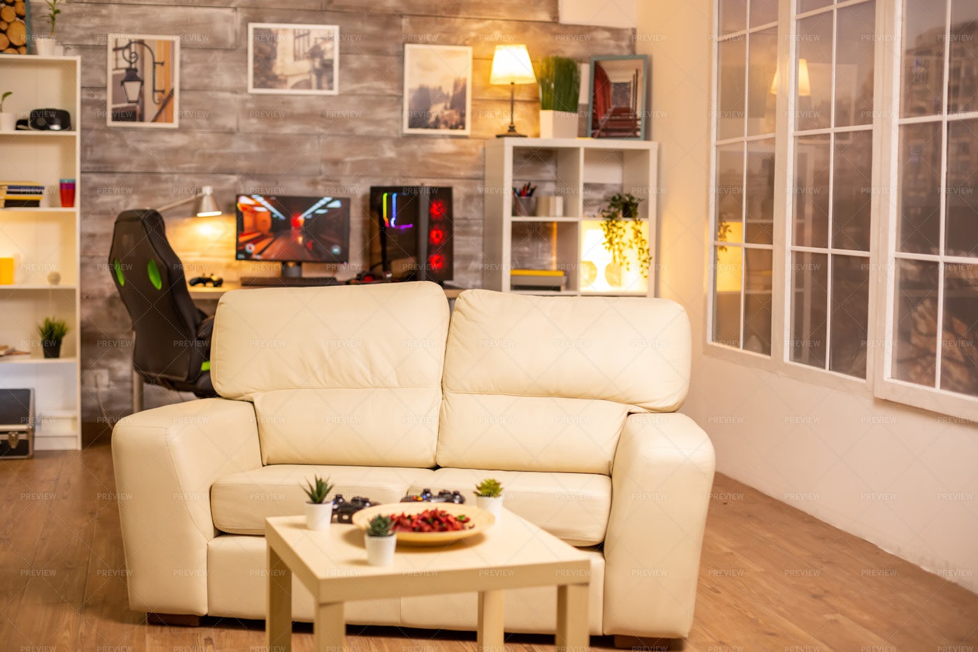 Empty Living Room Interior: Stock Photos