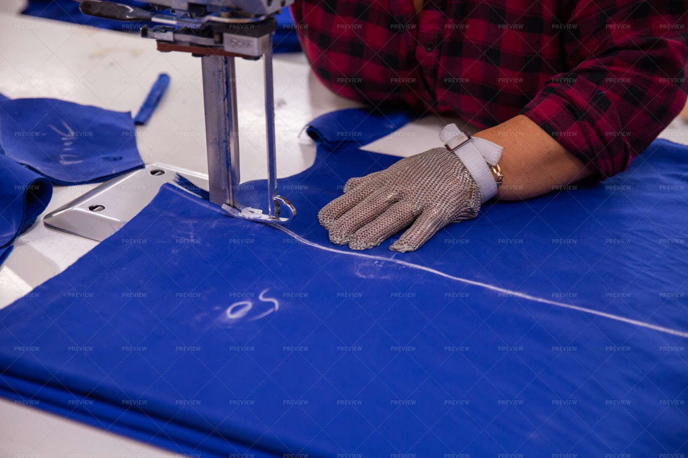 Textile Factory Pattern Cutting: Stock Photos