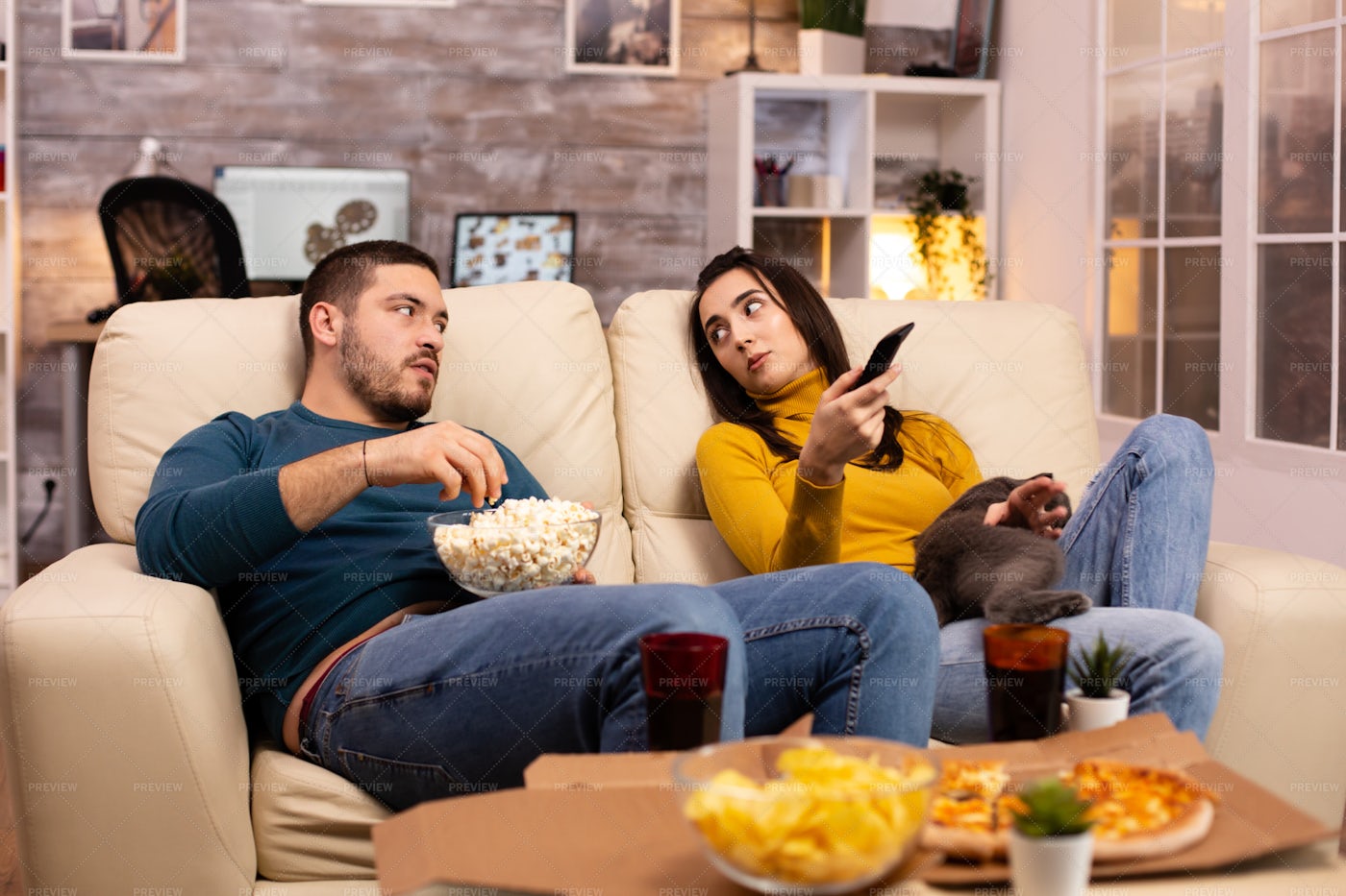 Deciding What To Watch: Stock Photos