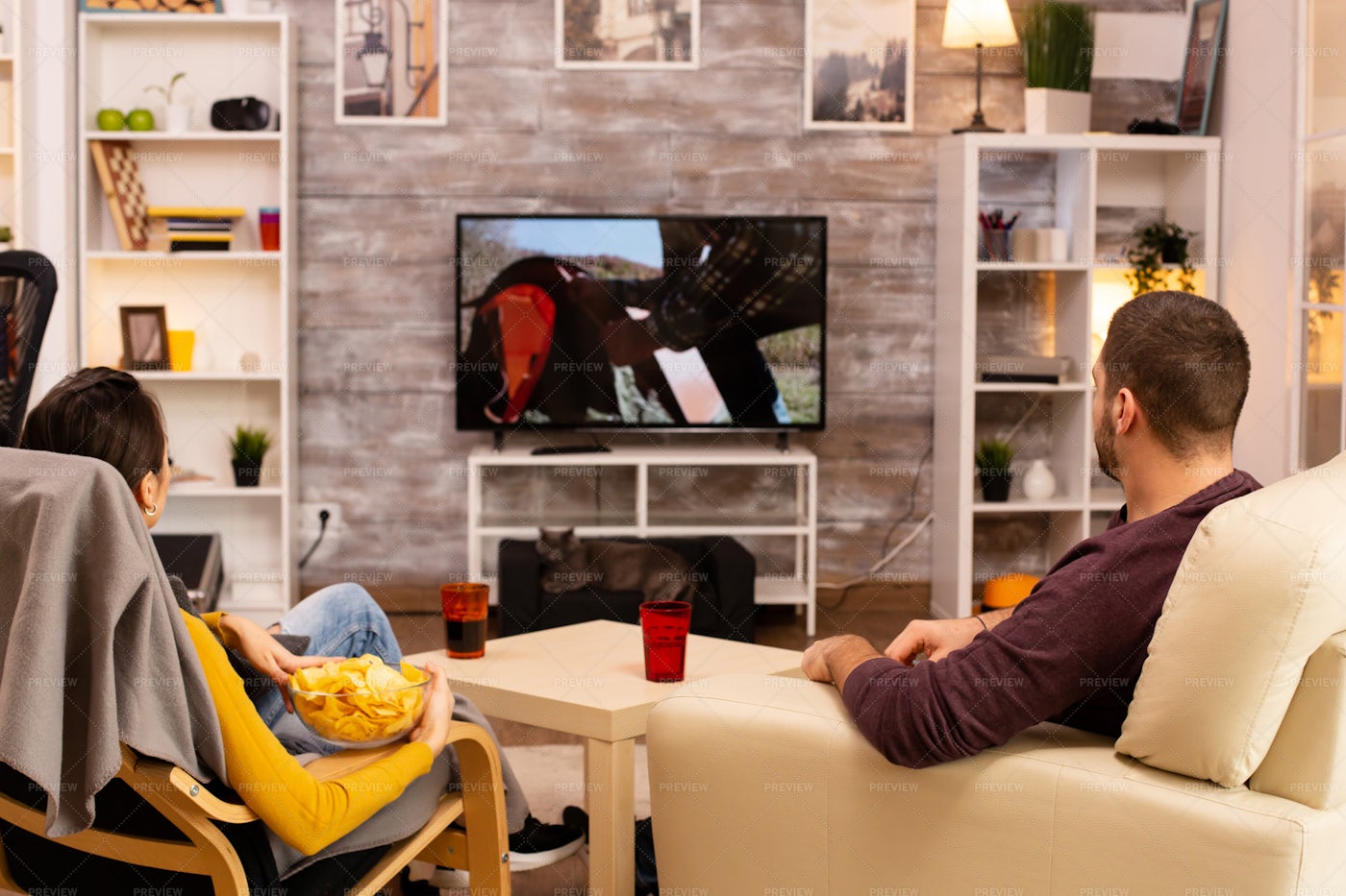 couple photo in living room