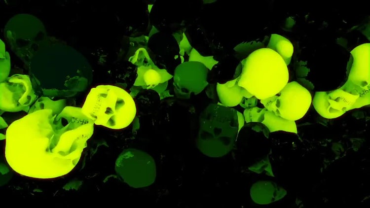 Glowing Skulls Loop Pack: Stock Motion Graphics