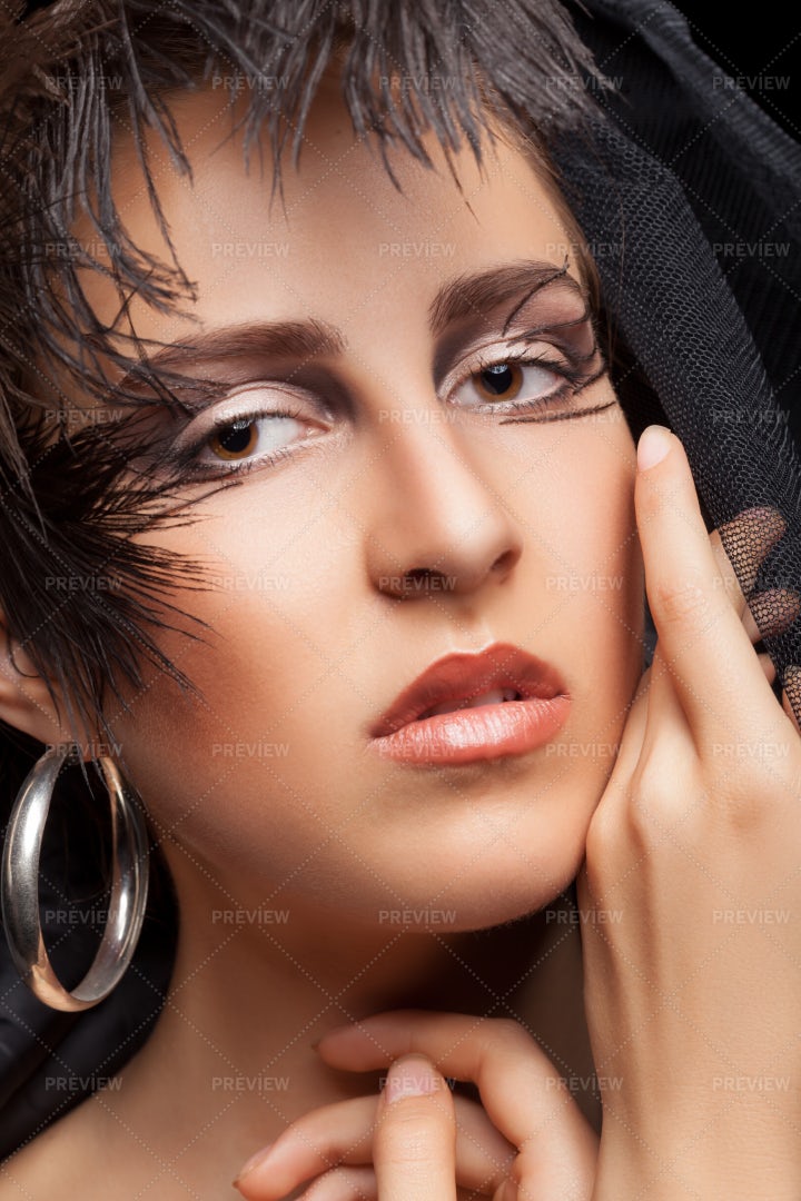 High Fashion Style Makeup: Stock Photos