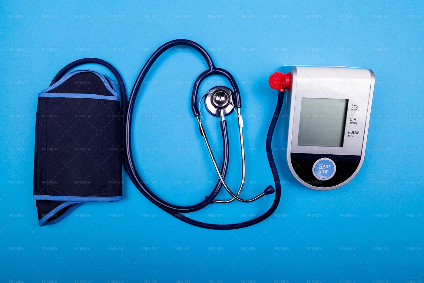 Sphygmomanometer And Stethoscope: Stock Photos