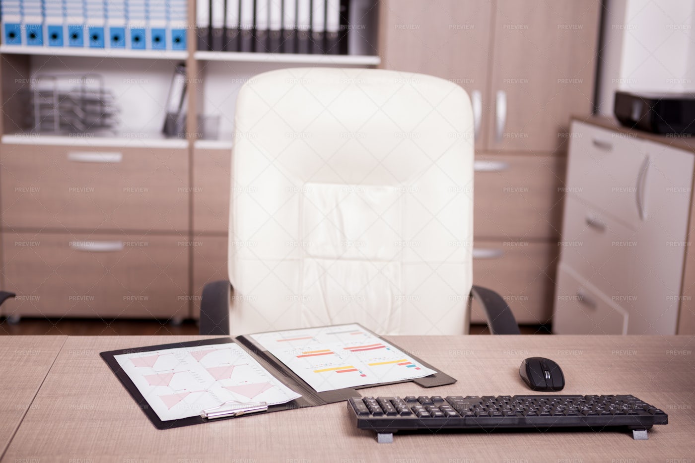 Charts Of Business On Office: Stock Photos
