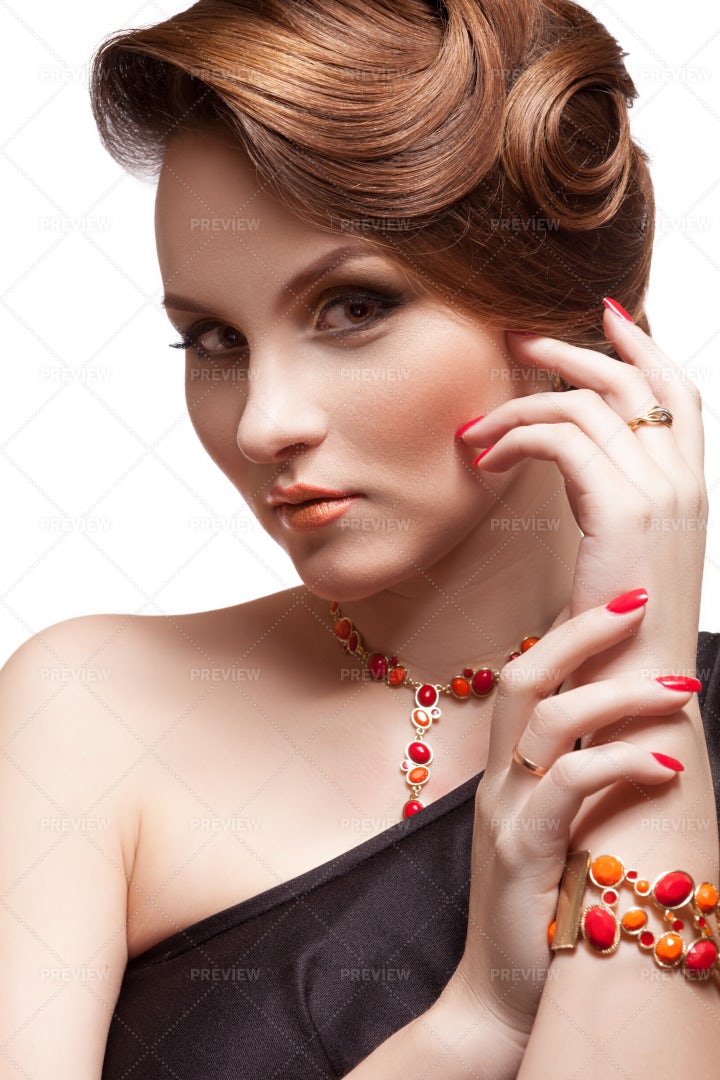 Woman With Fashion Hairstyle: Stock Photos