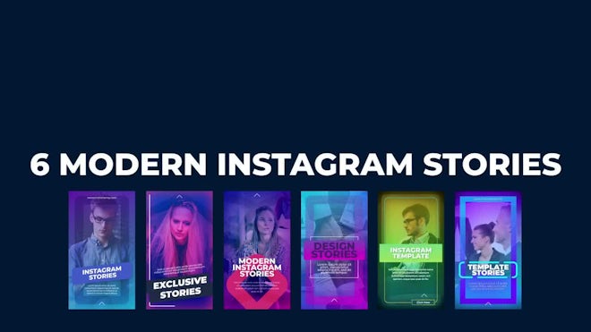 6 Modern Instagram Stories Freebies template preview