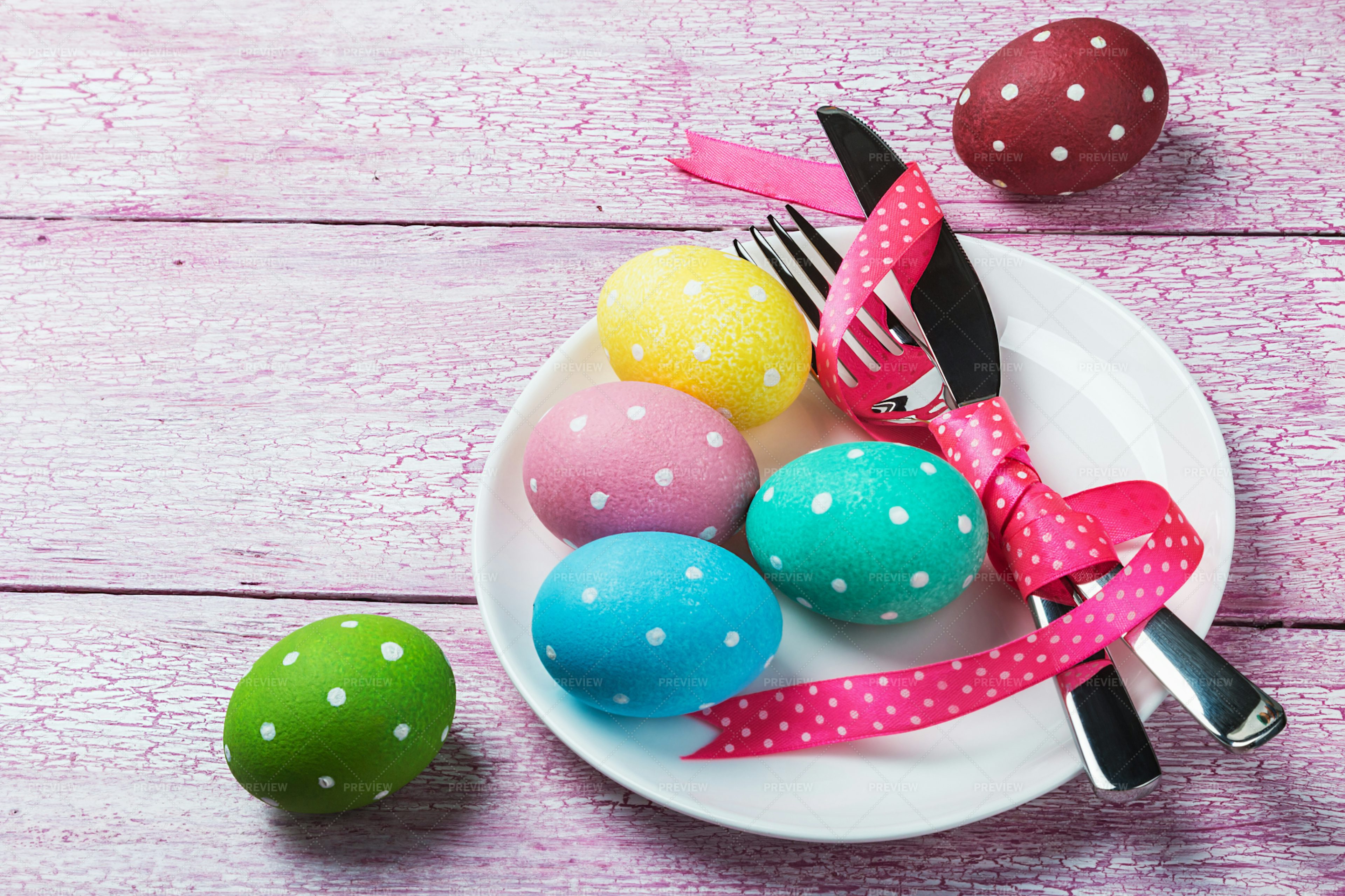 Colored Easter Eggs - Stock Photos | Motion Array