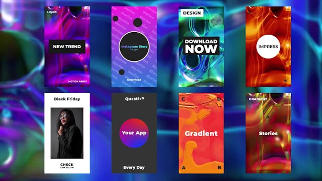 Trendy Stories Freebies template preview