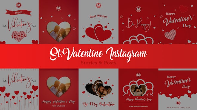 Valentine Stories & Posts Freebies template preview