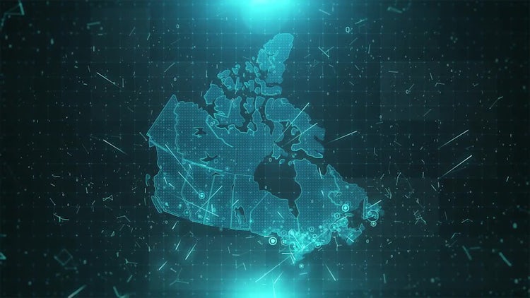 Canada Map Population: Stock Motion Graphics
