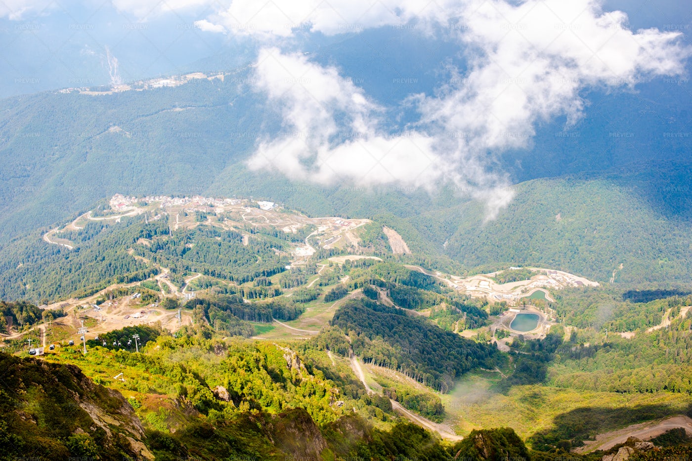 Amazing Landscape Of Rosa Khutor: Stock Photos