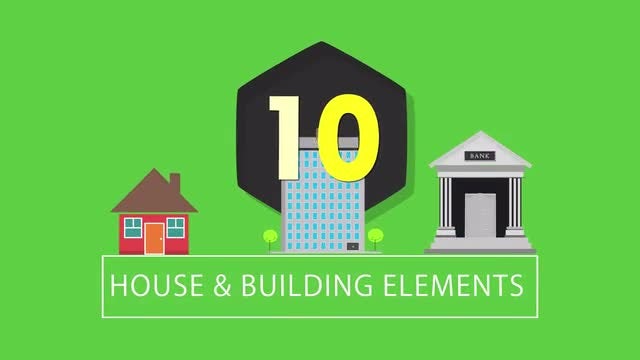 10 Buildings & Houses : Stock Motion Graphics