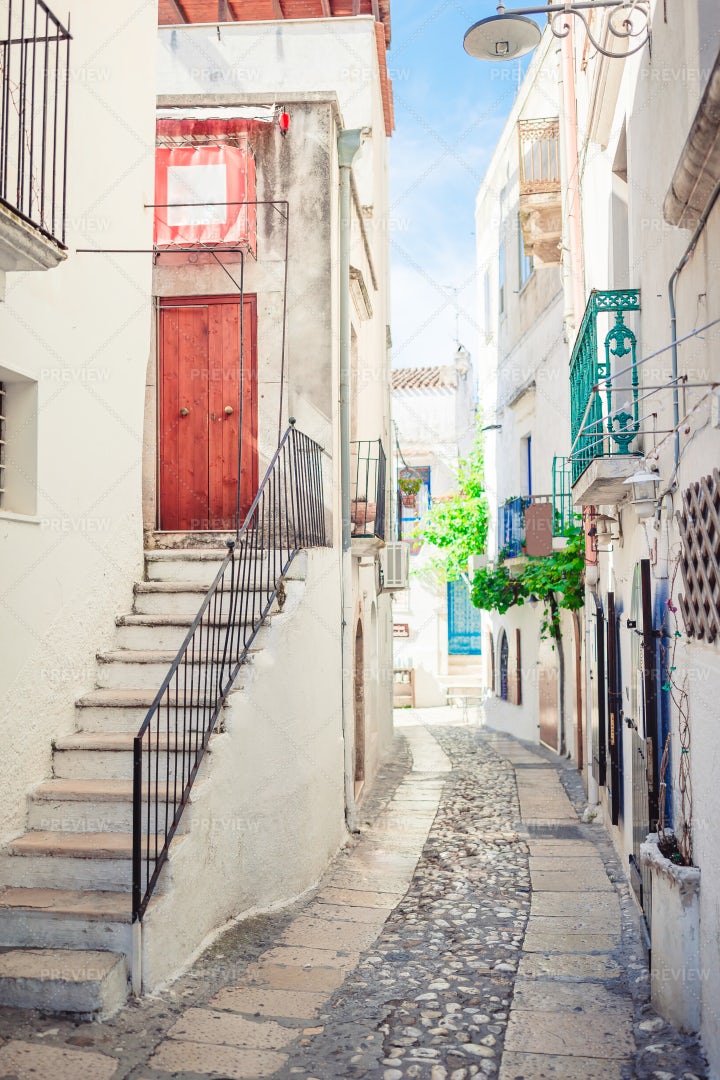 Picturesque Streets In Italy: Stock Photos