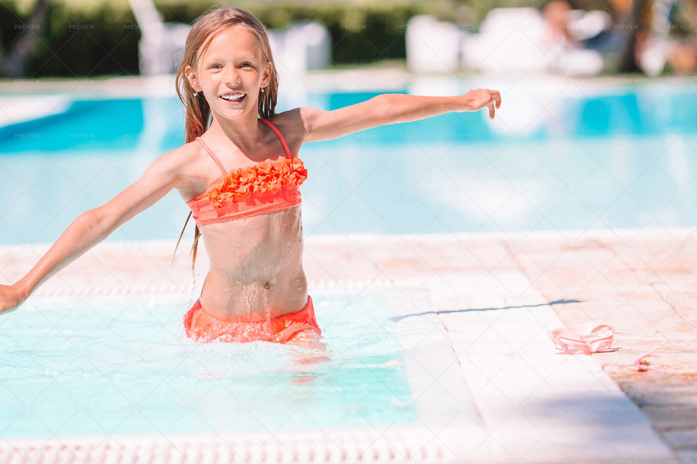 Playing In The Pool: Stock Photos