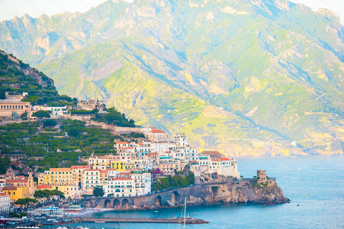 Italian Coastal Town: Stock Photos