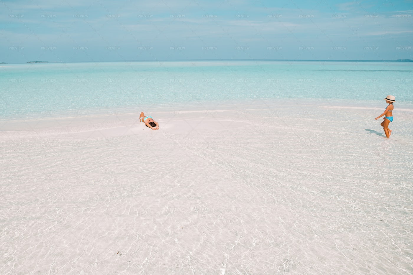 Enjoying The Caribbean Sea: Stock Photos