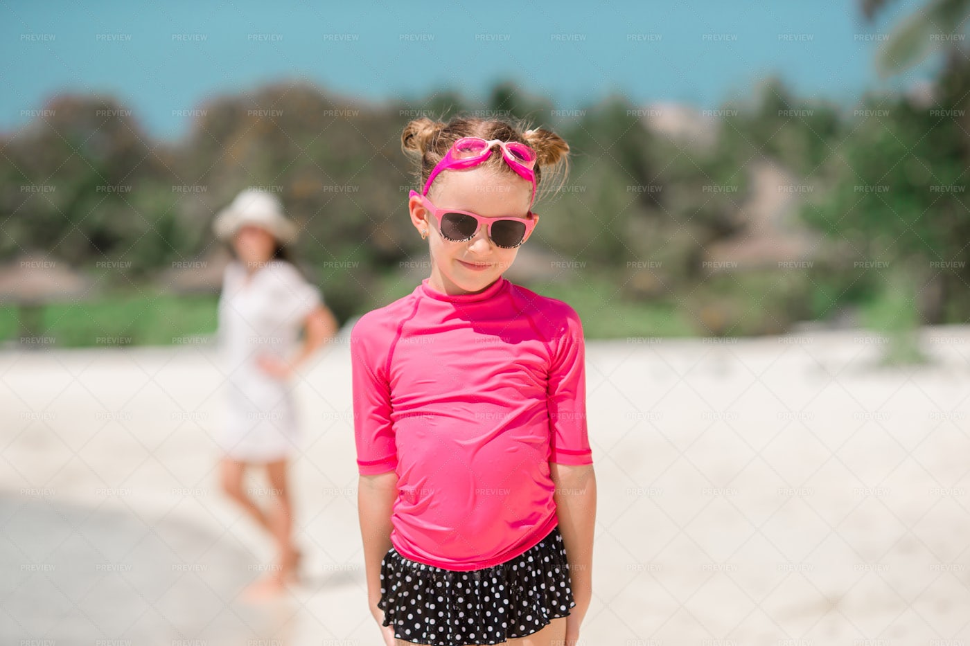 Little Girl At The Beach: Stock Photos