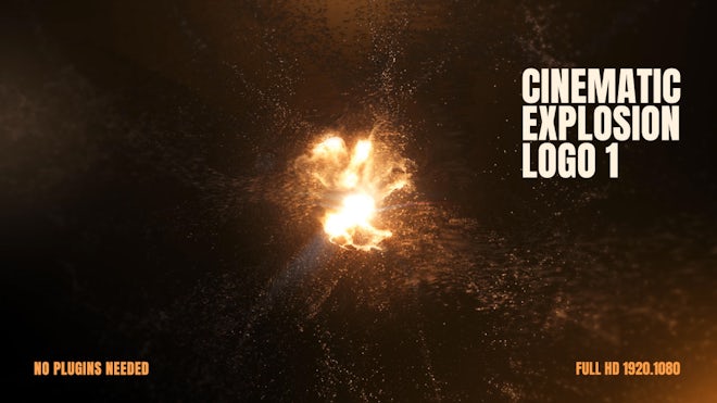 Cinematic Explosion Logo Freebies template preview