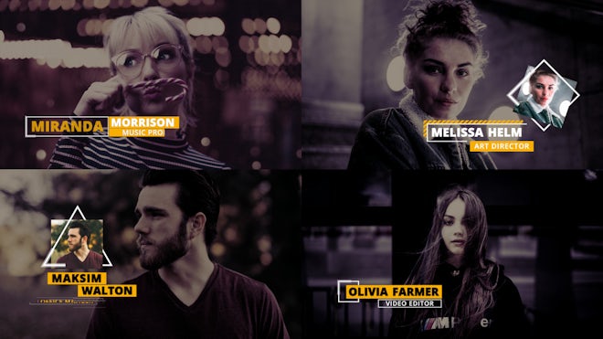 Glitch Lower Thirds Freebies template preview