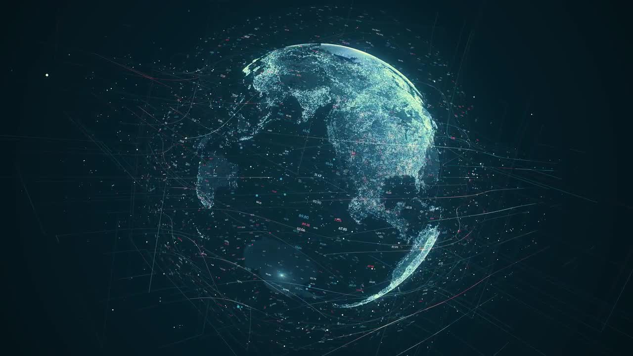 Holographic Digital Planet Earth - Stock Motion Graphics | Motion Array