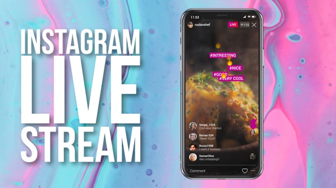 Instagram Live Stream Freebies template preview