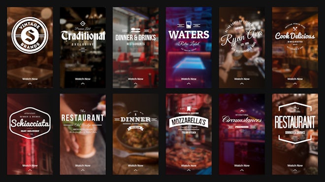 Instagram Stories - Hot Snacks & Drinks Freebies template preview