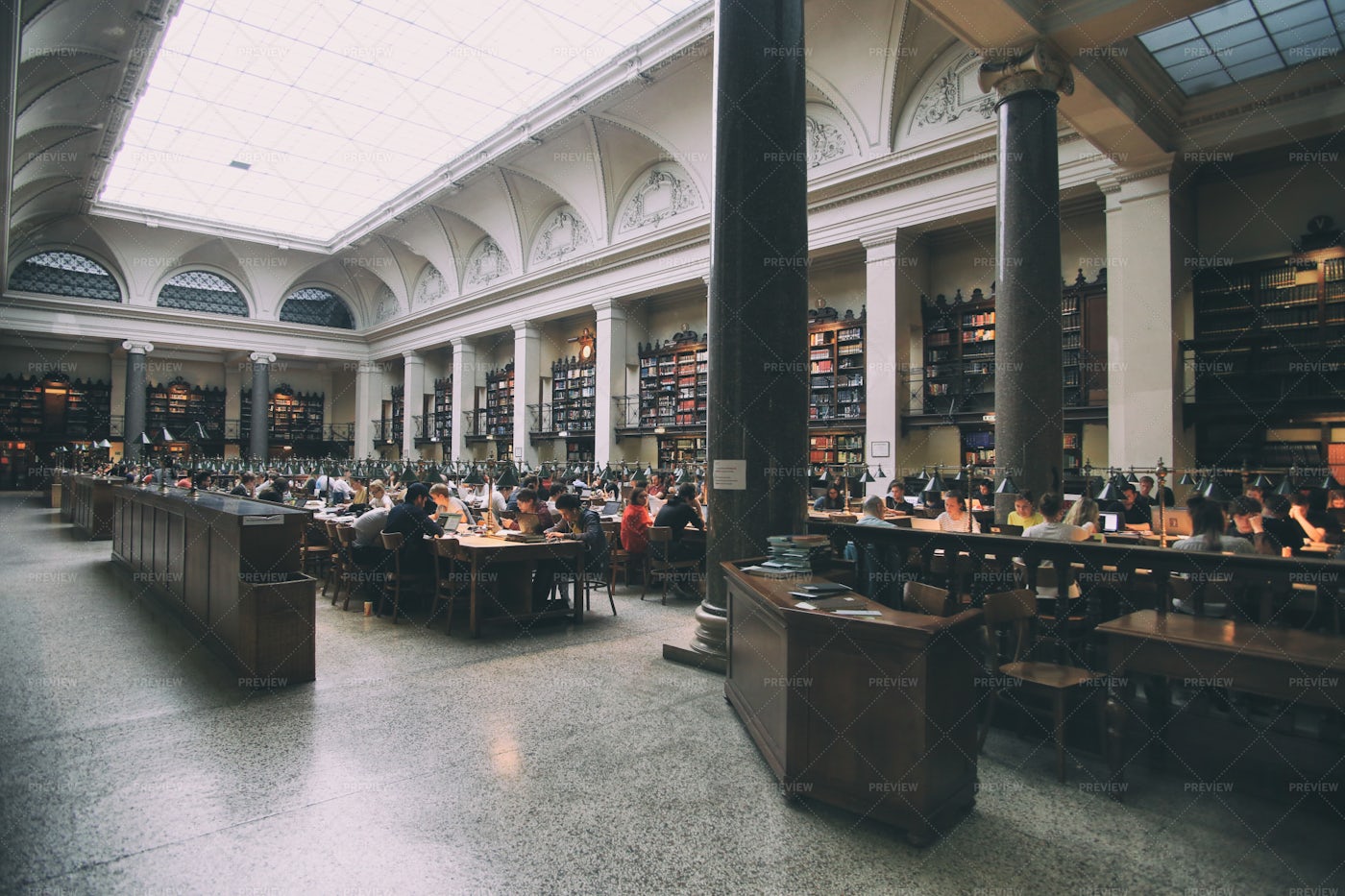 Vienna Library Interior: Stock Photos