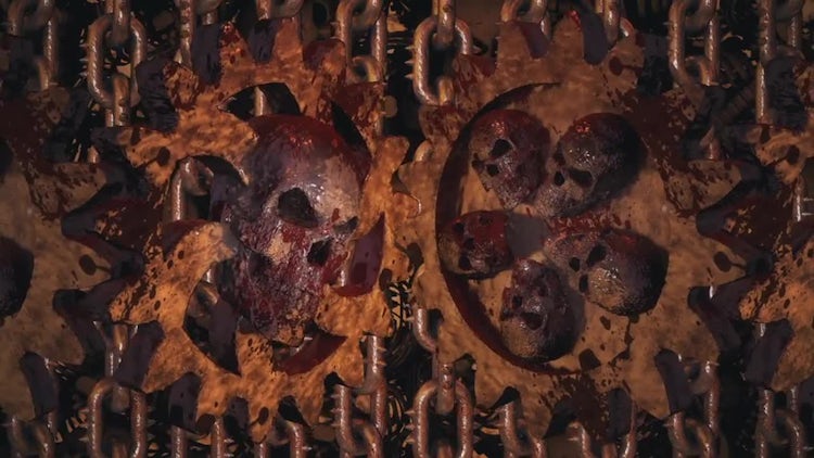 Rusty Hell Cogwheels: Stock Motion Graphics