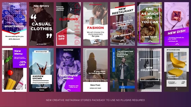 Instagram Stories Pack Freebies template preview