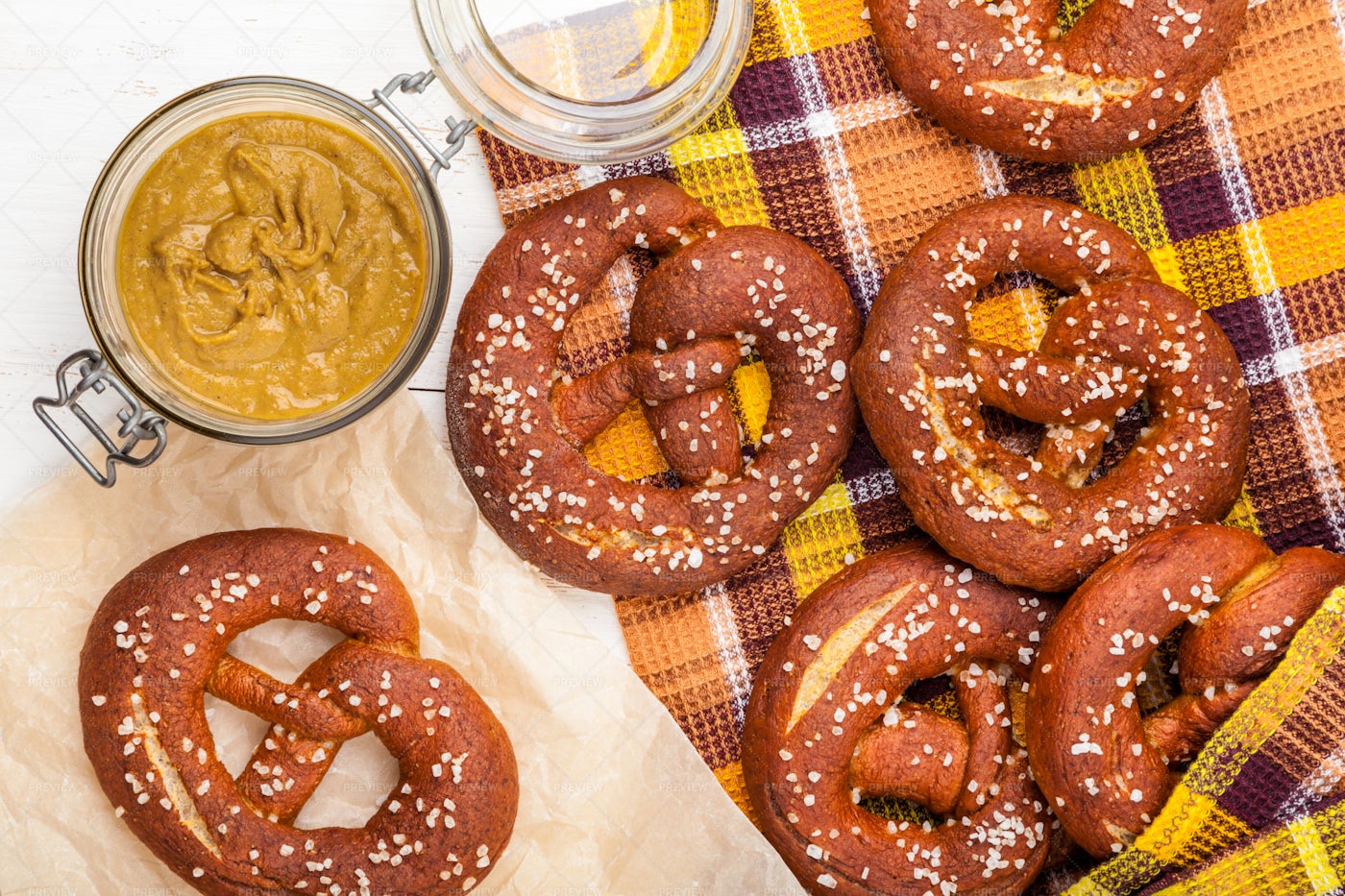 Homemade Pretzels: Stock Photos