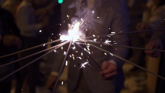 Wedding Sparklers Stock Video Motion Array