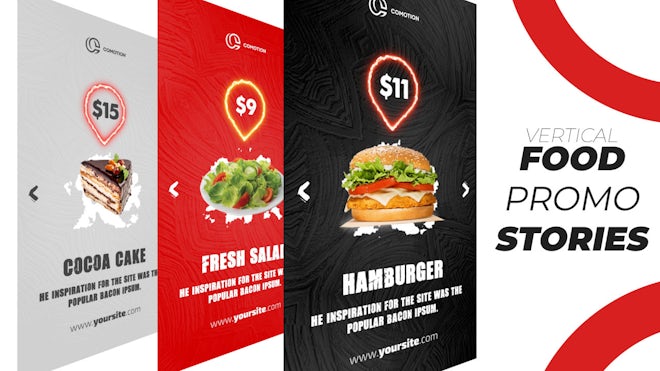 Food Menu Promo (Vertical) Freebies template preview