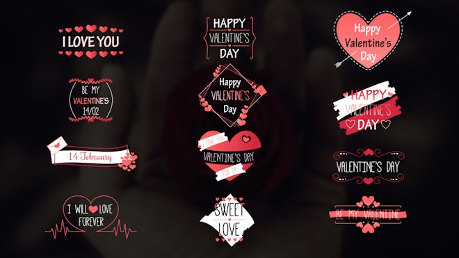 Valentine's Day Titles Freebies template preview