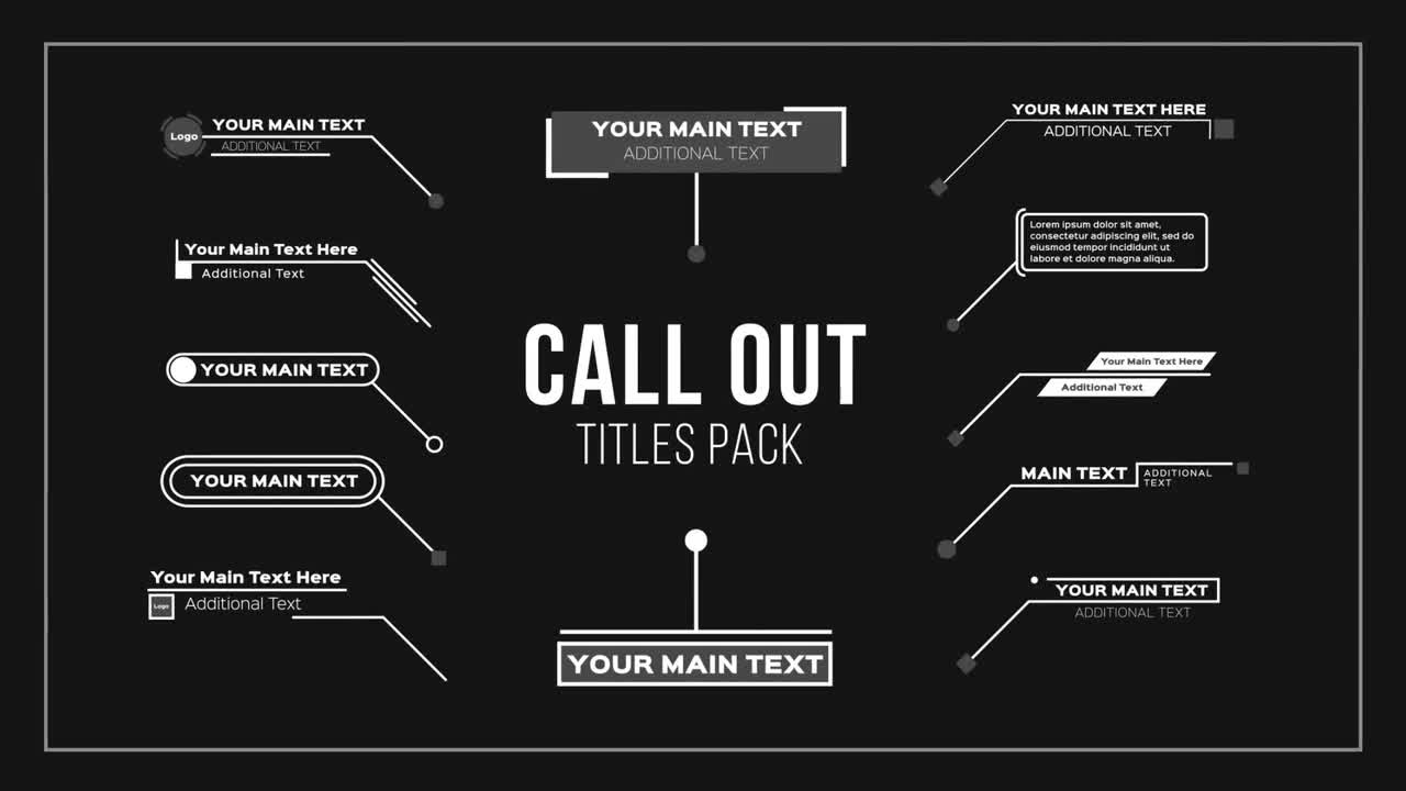 call out titles after effects template download
