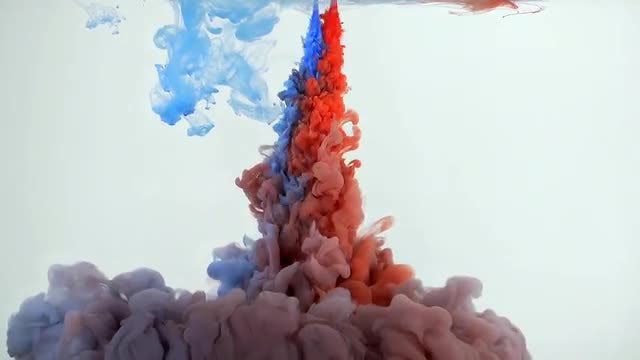 Abstract Ink Blue and Red: Stock Video