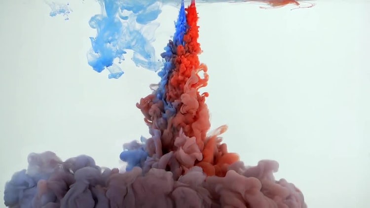 Abstract Ink Blue and Red: Stock Video