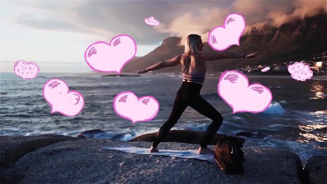 Cartoon Love Elements Freebies template preview